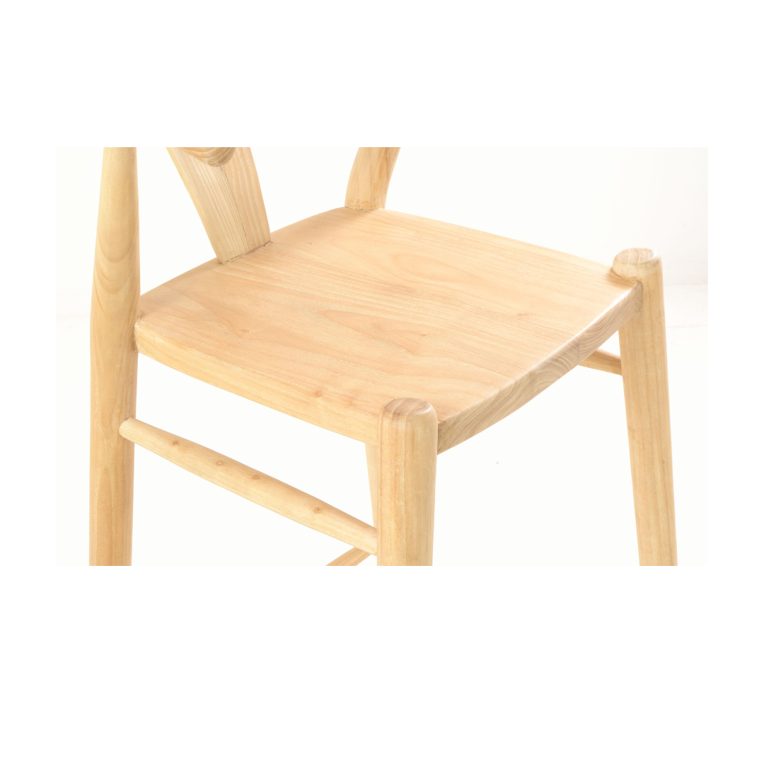 Wishbone 76cm Solid Bar Stool