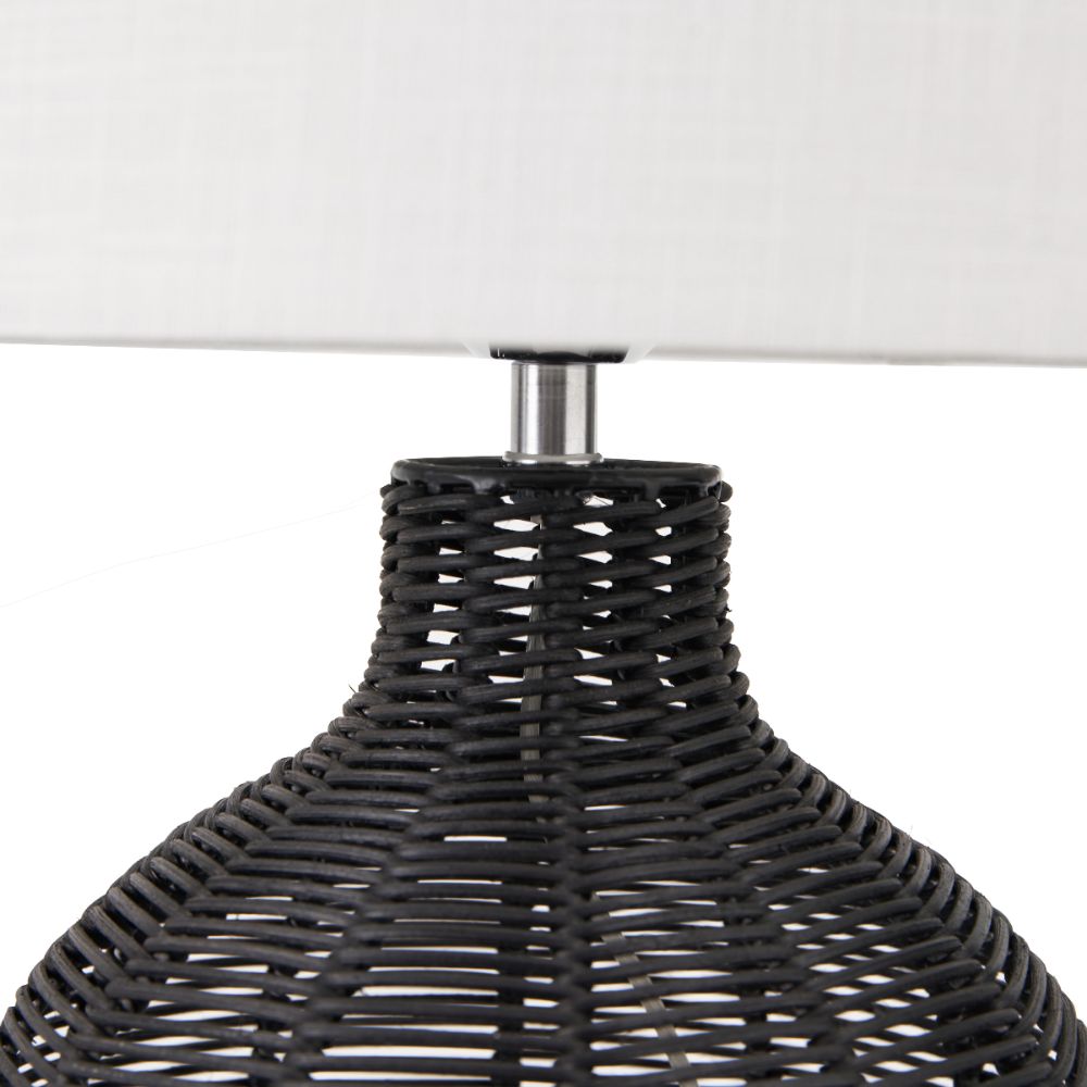 Caswell Natural Rattan Cloche Table Lamp