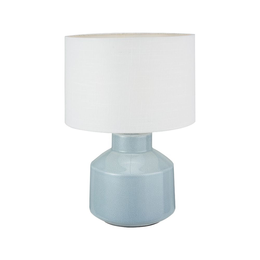 Nora Duck Egg Blue Crackle Effect Table Lamp