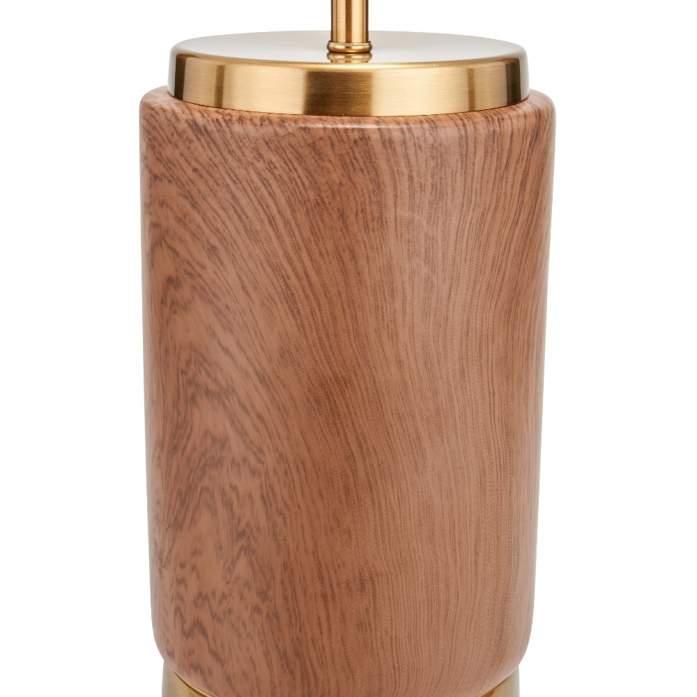 Carrara Ceramic Wood Effect Table Lamp