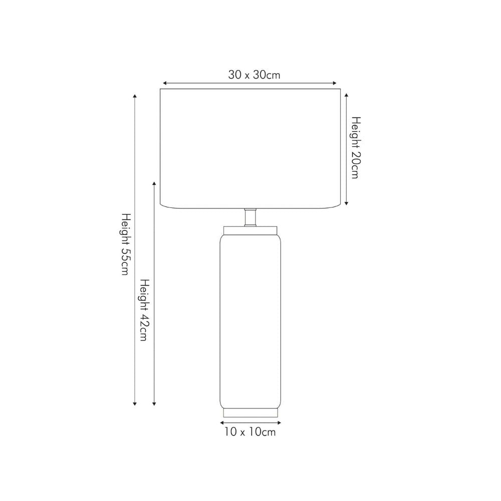 Carrara Ceramic Marble Effect Tall Table Lamp