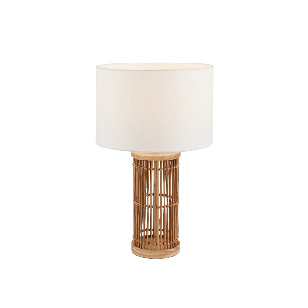Sorbus Natural Ribbed Tall Table Lamp