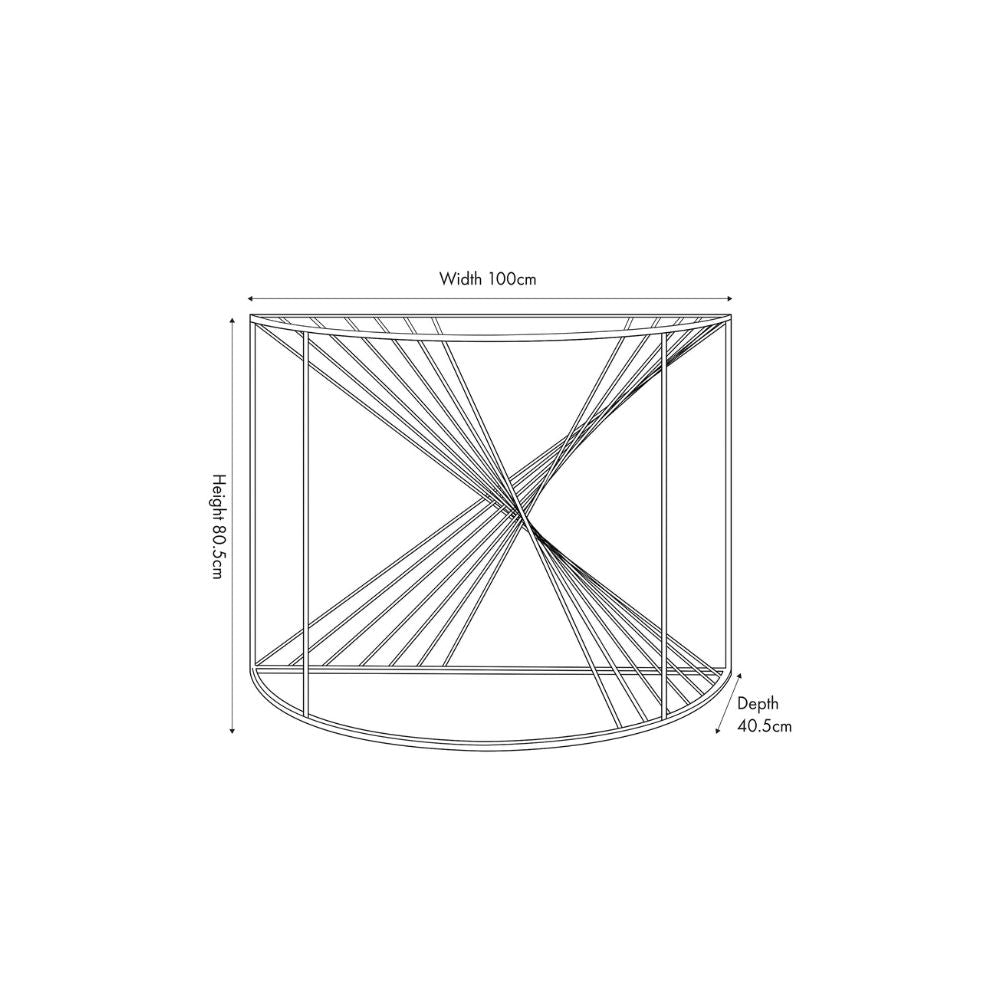 Liberty Half Moon Console Table
