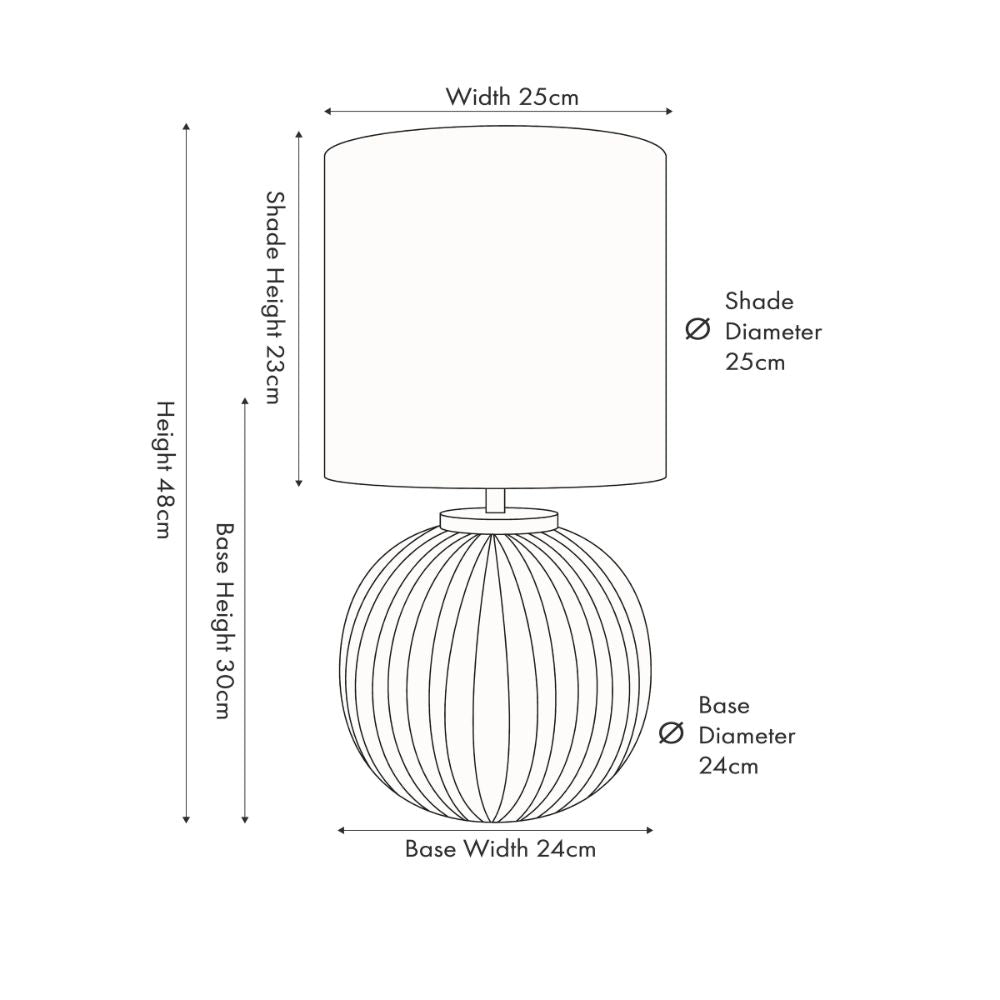 Ezekiel Terracotta Textured Ball Table Lamp