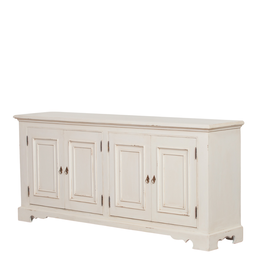 Elden Distressed Mahogany White Sideboard
