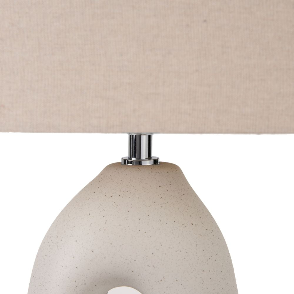 Laila Ceramic Natural Organic Tall Table Lamp