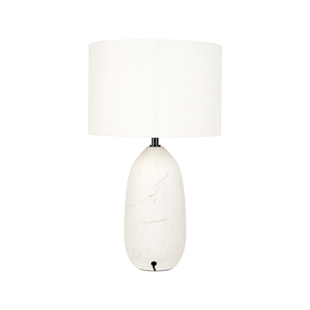 Ceramic Erika White Vintage Textured Table Lamp