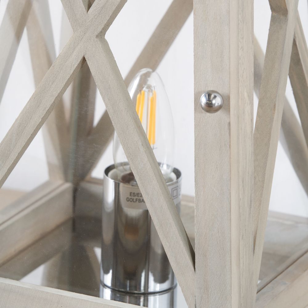 Devon Chrome Lantern Table Lamp