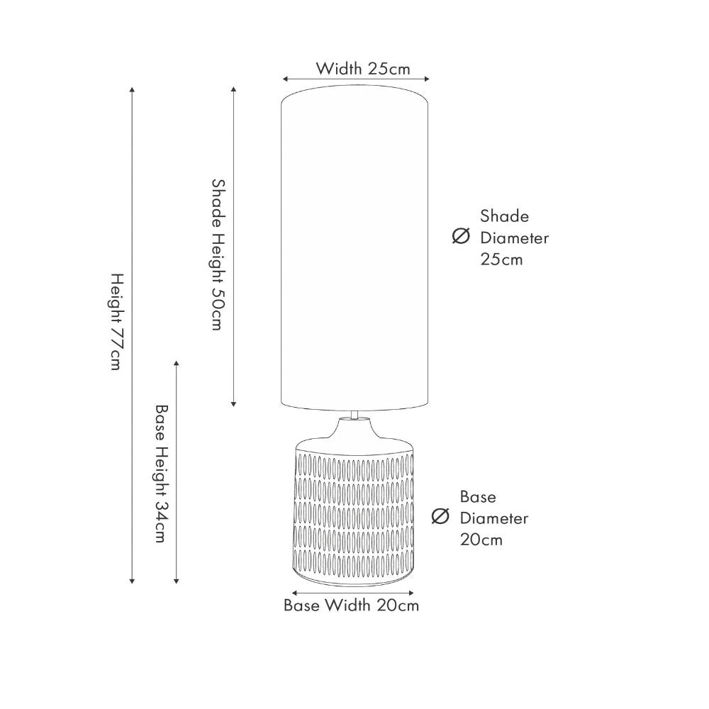 Alaric Mango Wood Antique Black Wash Table Lamp