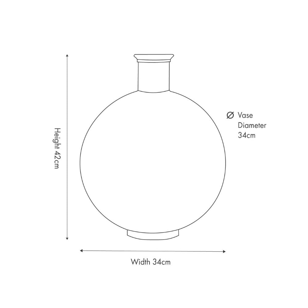 Recycled Glass Round Vase