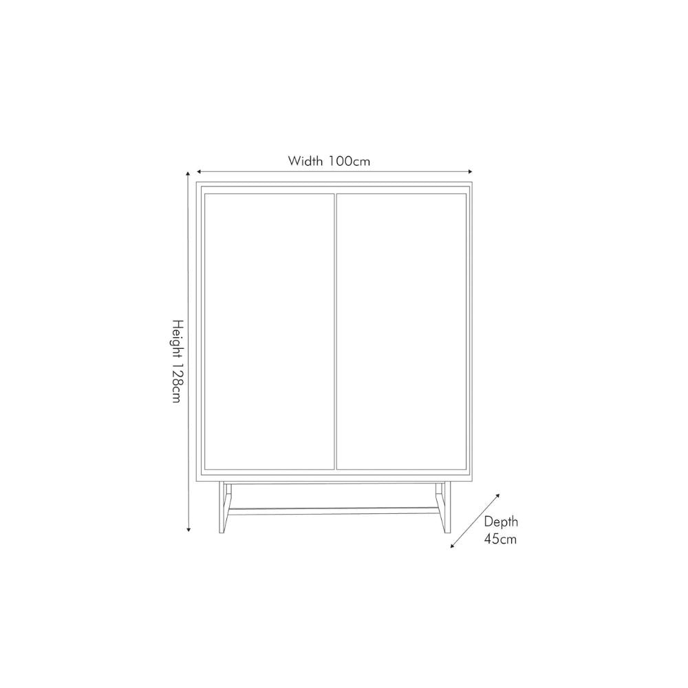 Marca Sand Wash Acacia Wood 2 Door Sideboard
