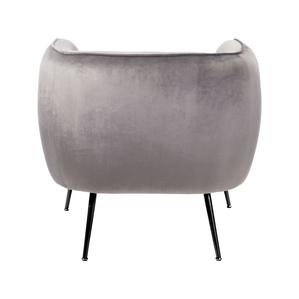 Lucca Velvet and Metal Armchair