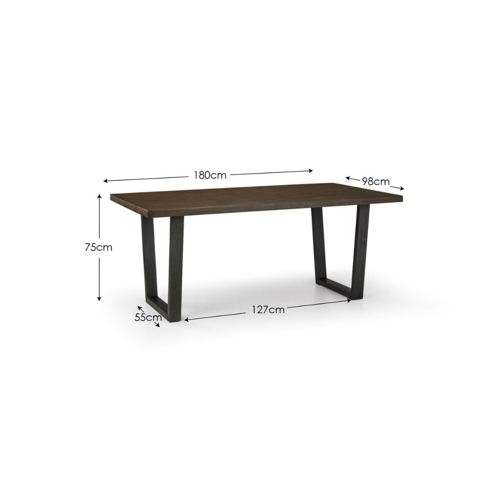 Brooklyn 1.8m Dark Oak Dining Table