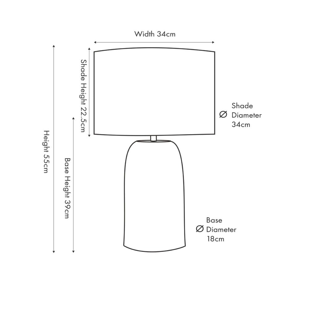Andros Seagrass Brown Woven Table Lamp