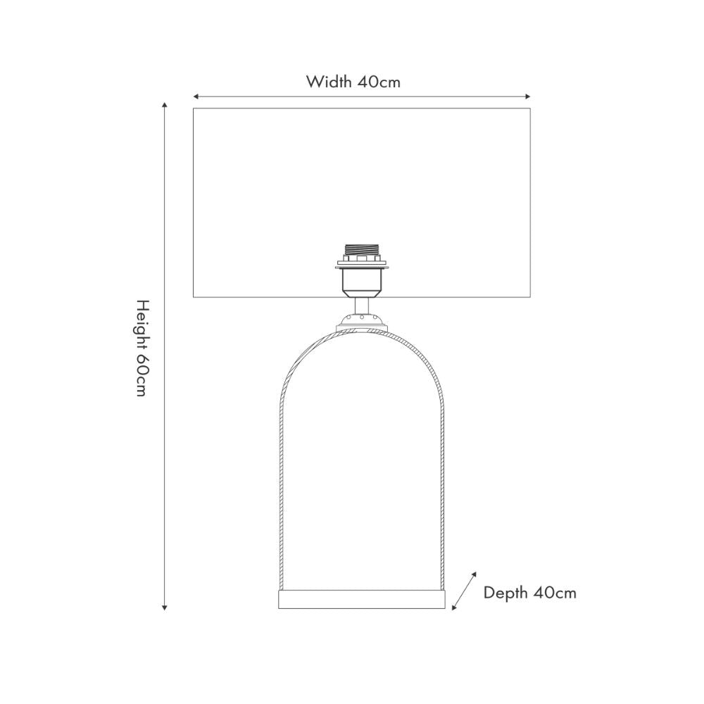 Cloche Clear Glass and Antique Brass Table Lamp