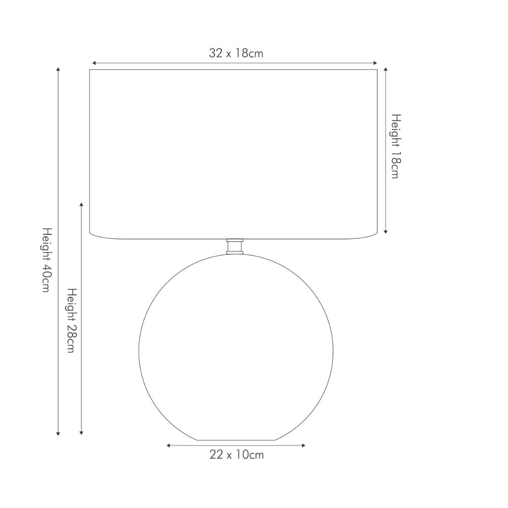 Mabel Ceramic Bronze Dot Textured Table Lamp