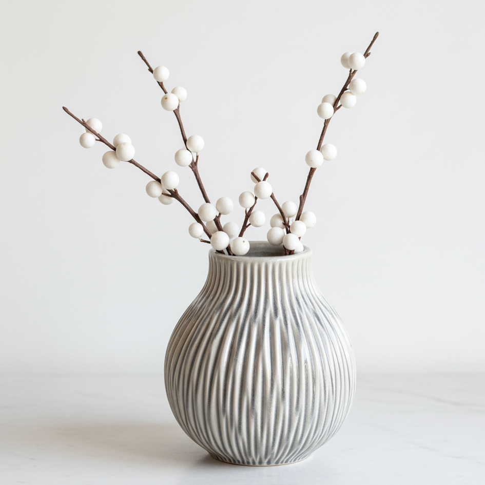 Pallida Bulbous Fleck Medium Vase