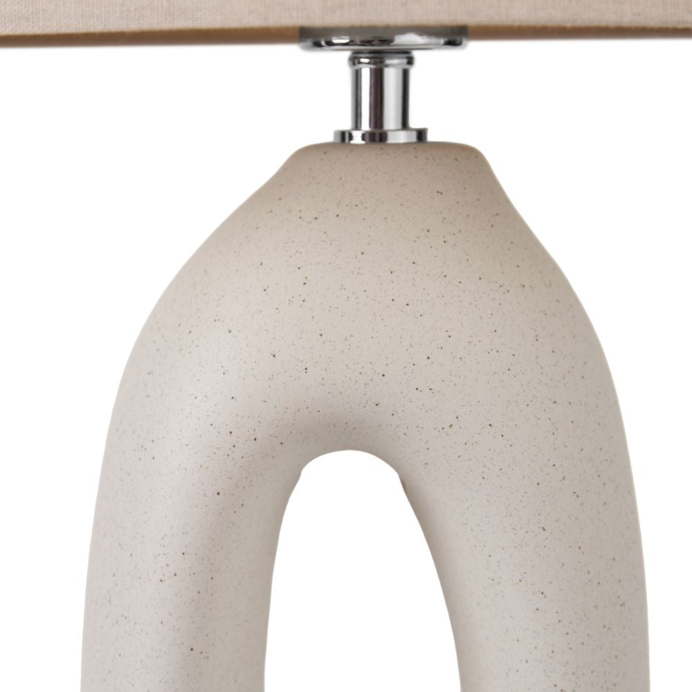 Laila Ceramic Natural Organic Tall Table Lamp