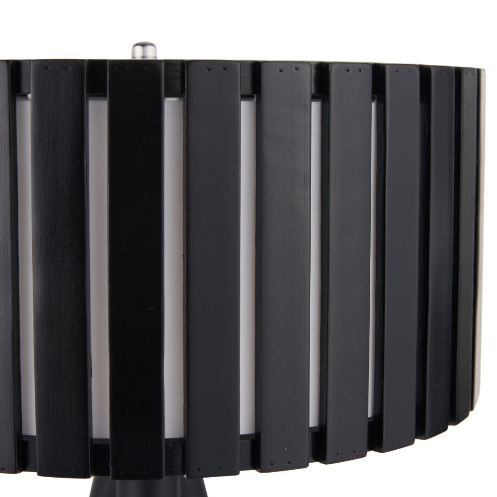 Rabanne Slatted Pine Wood Tripod Table Lamp