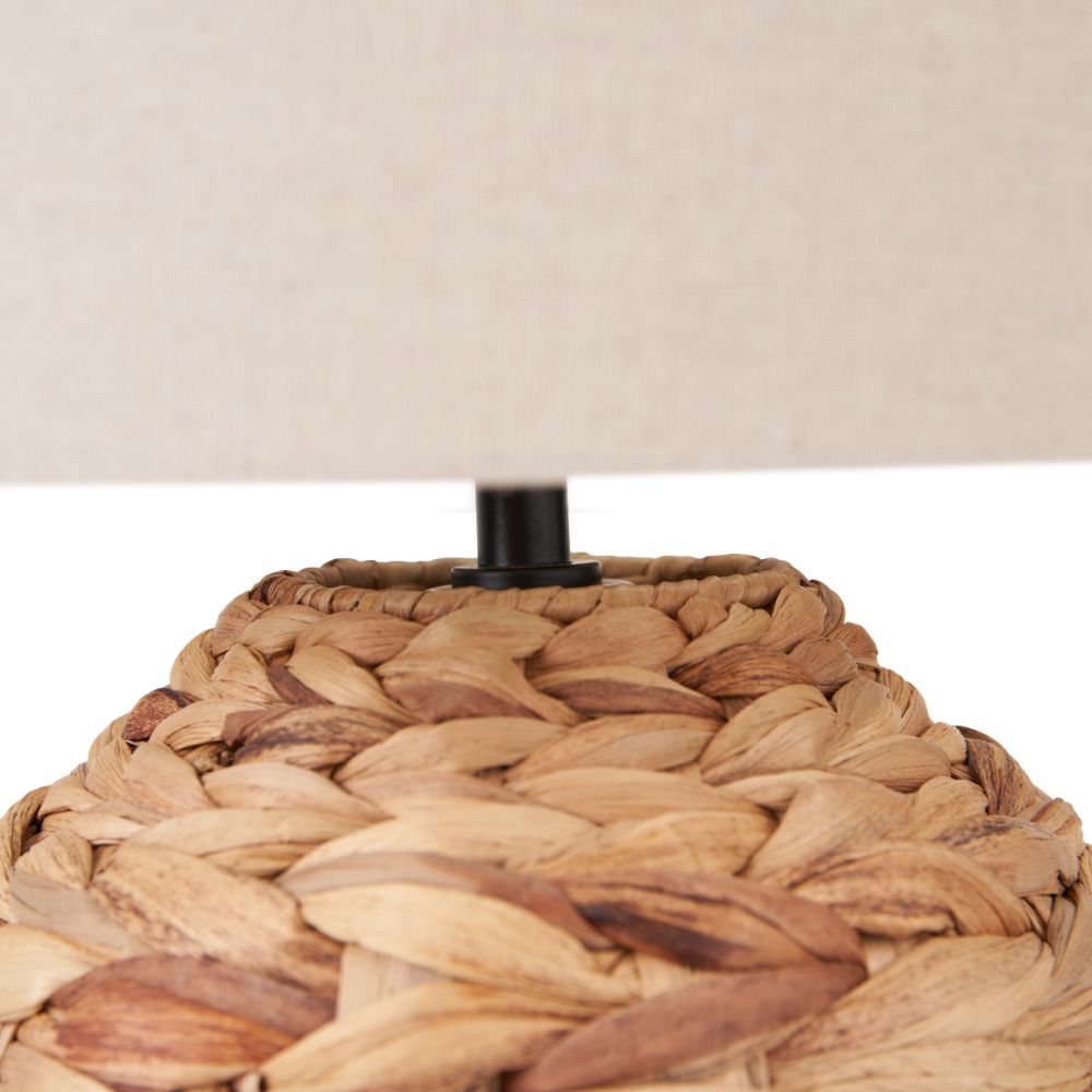 Zadi Water Hyacinth Natural Plaited Table Lamp