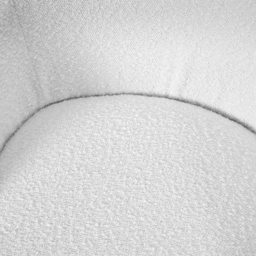 Siena Bouclé Fabric and Black Metal Tub Armchair