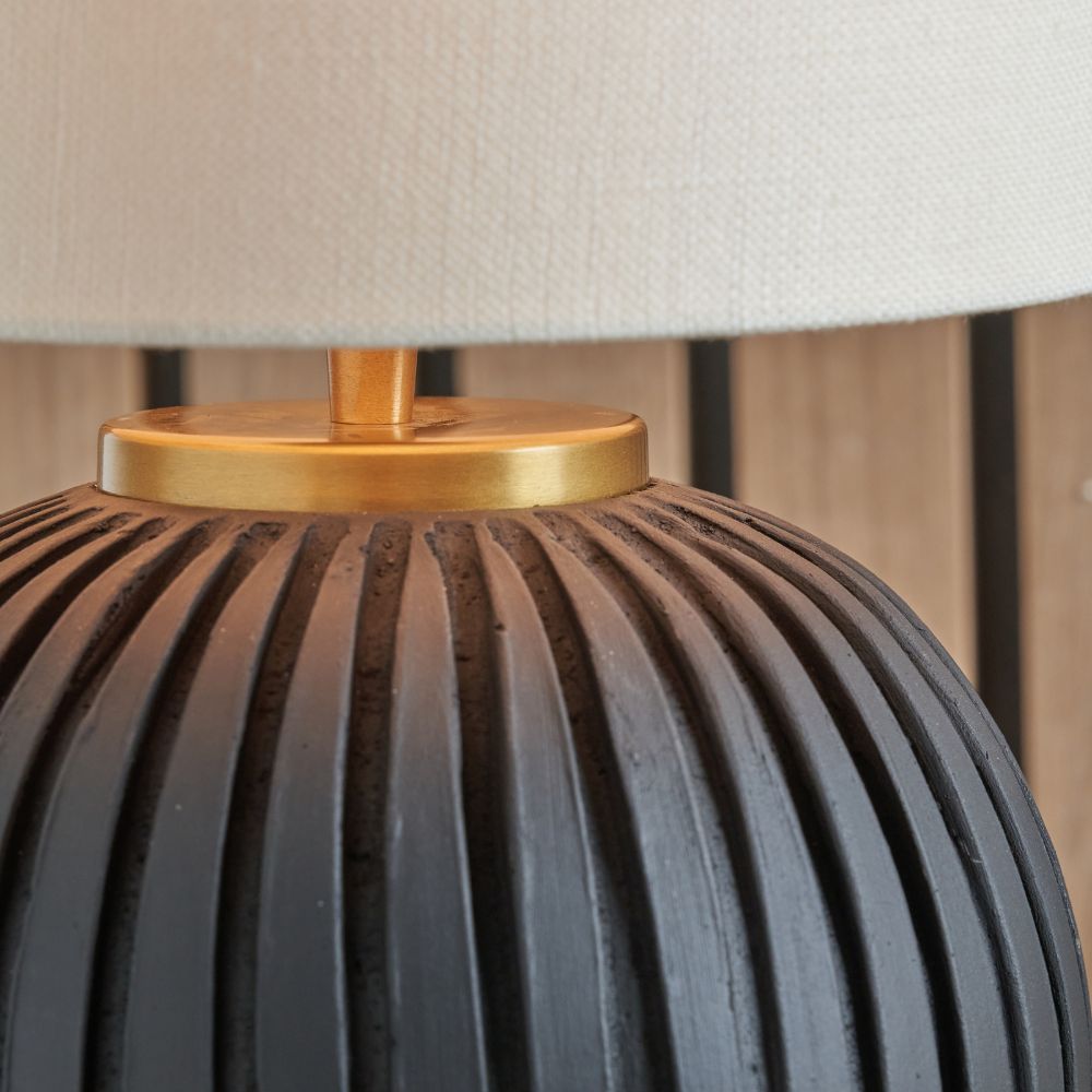 Ezekiel Terracotta Textured Ball Table Lamp