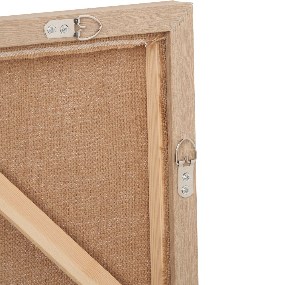 Canvas Natural and Grey Textured Abstract with Natural Frame