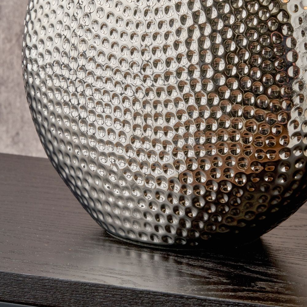 Ceramic Mabel Silver Dot Textured Table Lamp