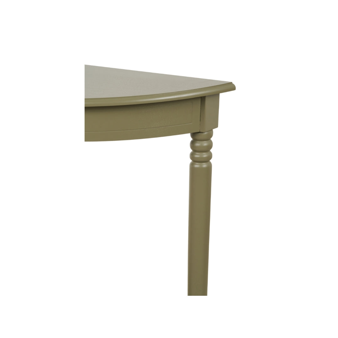 Heritage Pine Wood Half Moon Console Table