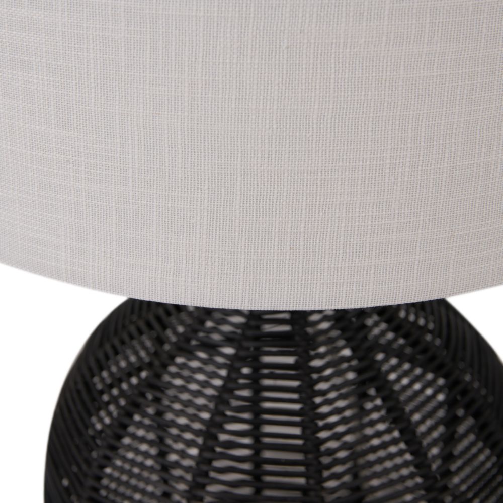 Caswell Natural Rattan Cloche Table Lamp