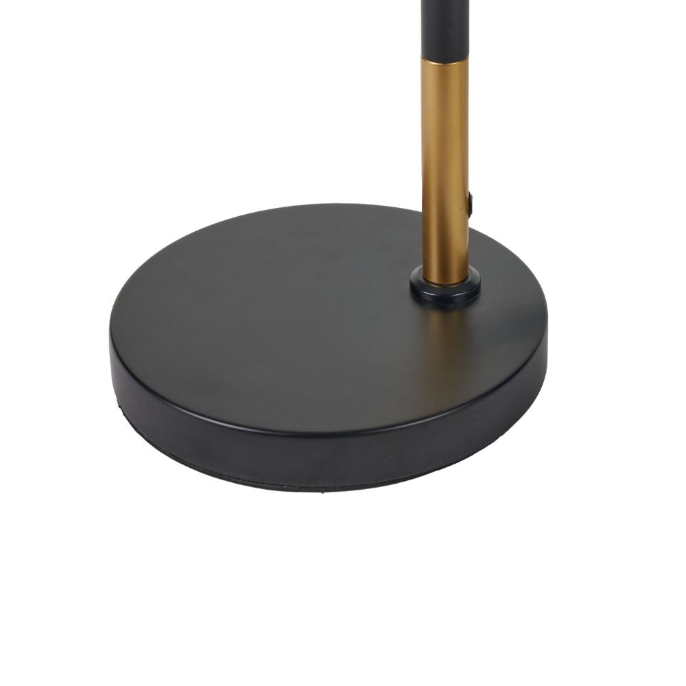 Wanda White Orb and Black Metal Table Lamp