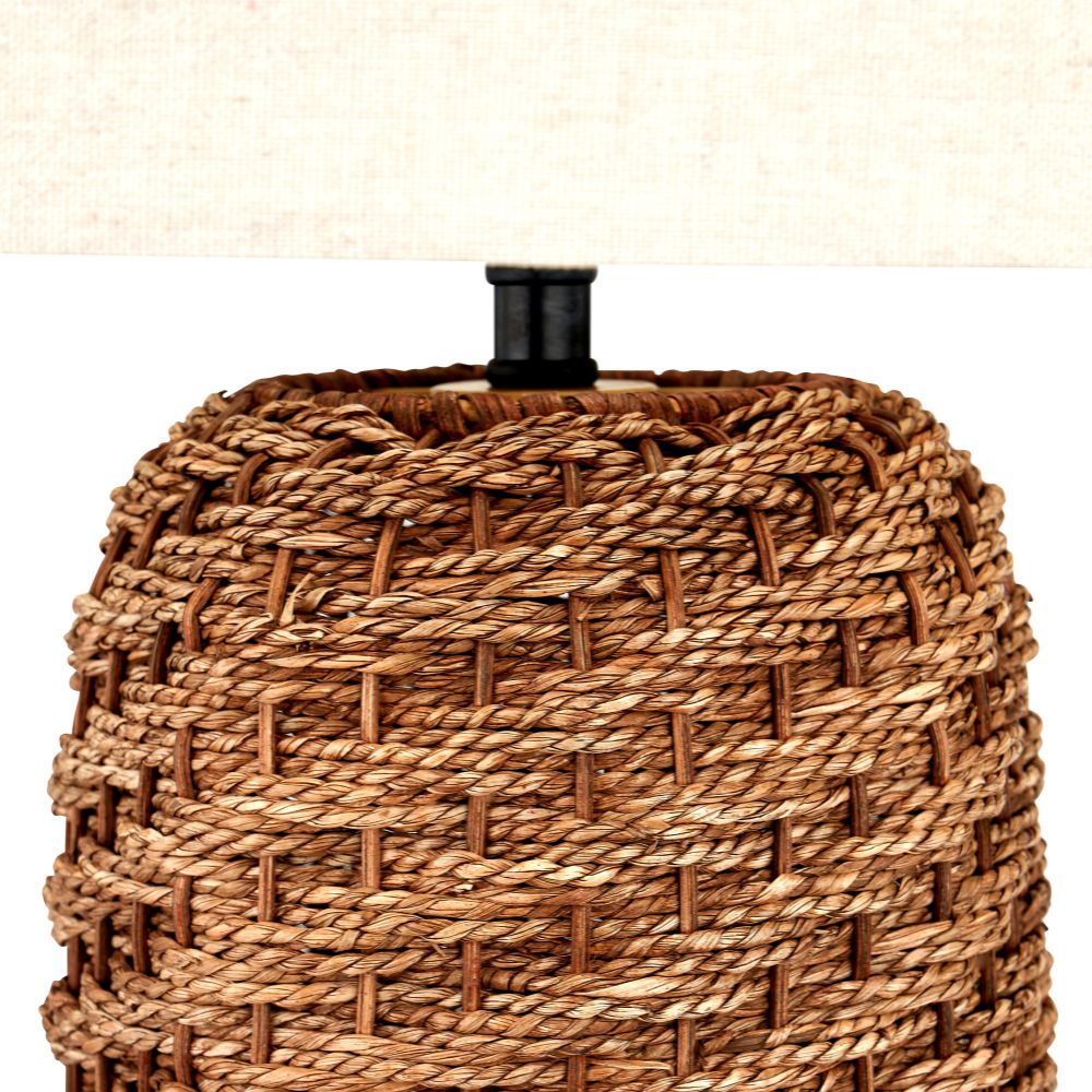 Andros Seagrass Brown Woven Table Lamp