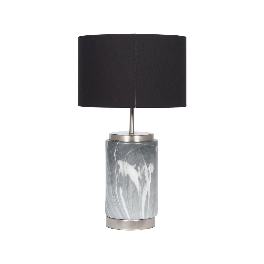 Carrara Ceramic Grey Marble Effect Table Lamp