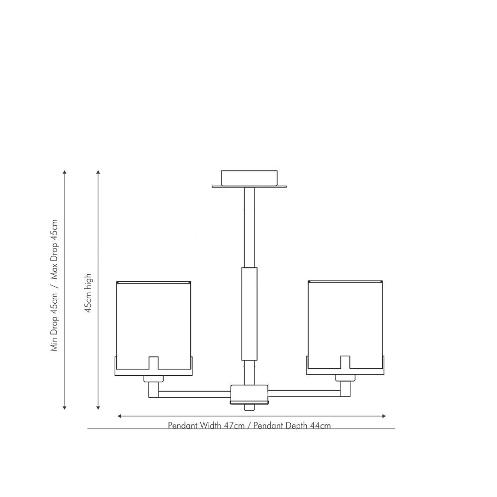 Midland Champagne Gold Metal Marble Effect 5 Arm Pendant