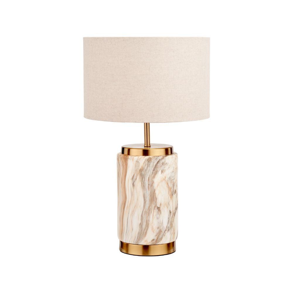 Carrara Ceramic Natural Stone Effect Table Lamp