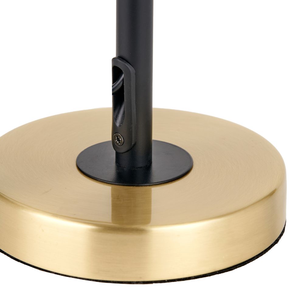 Bryce Black and Gold Metal Rise and Fall Table Lamp