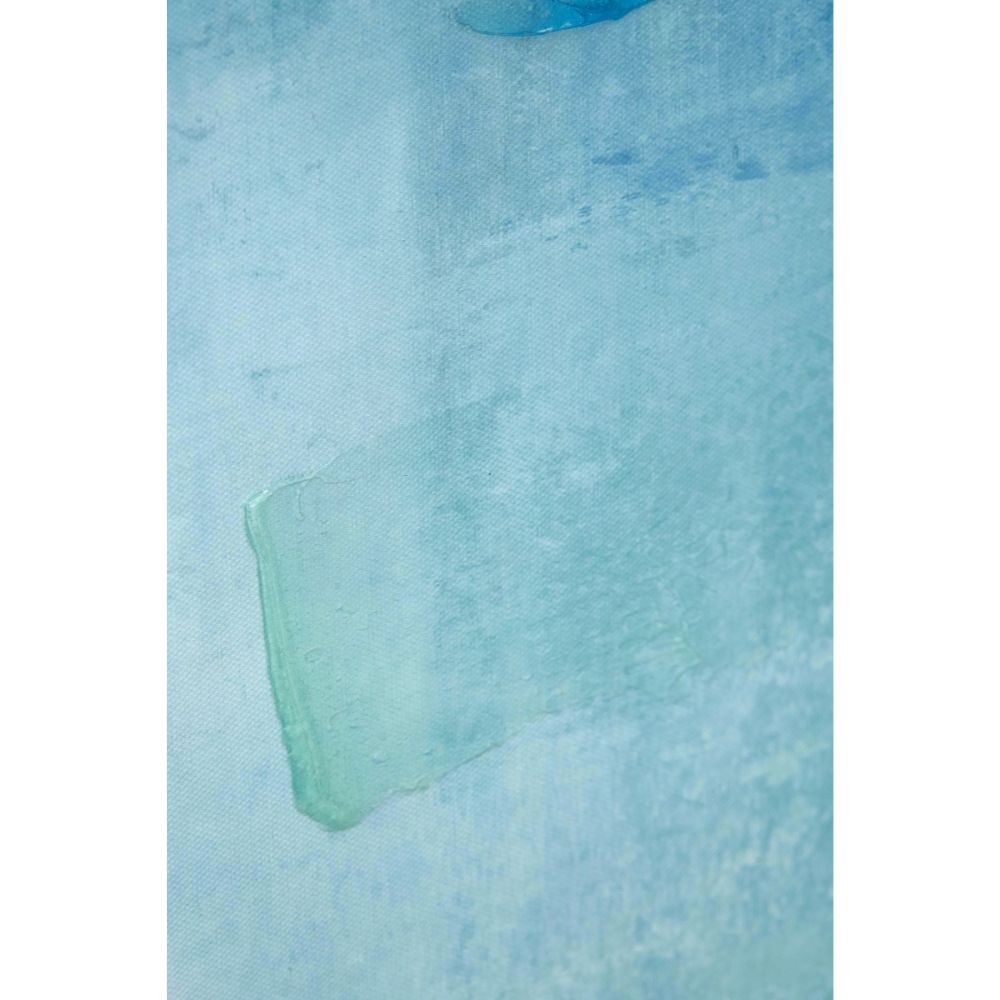 Canvas Blues Abstract with White Frame