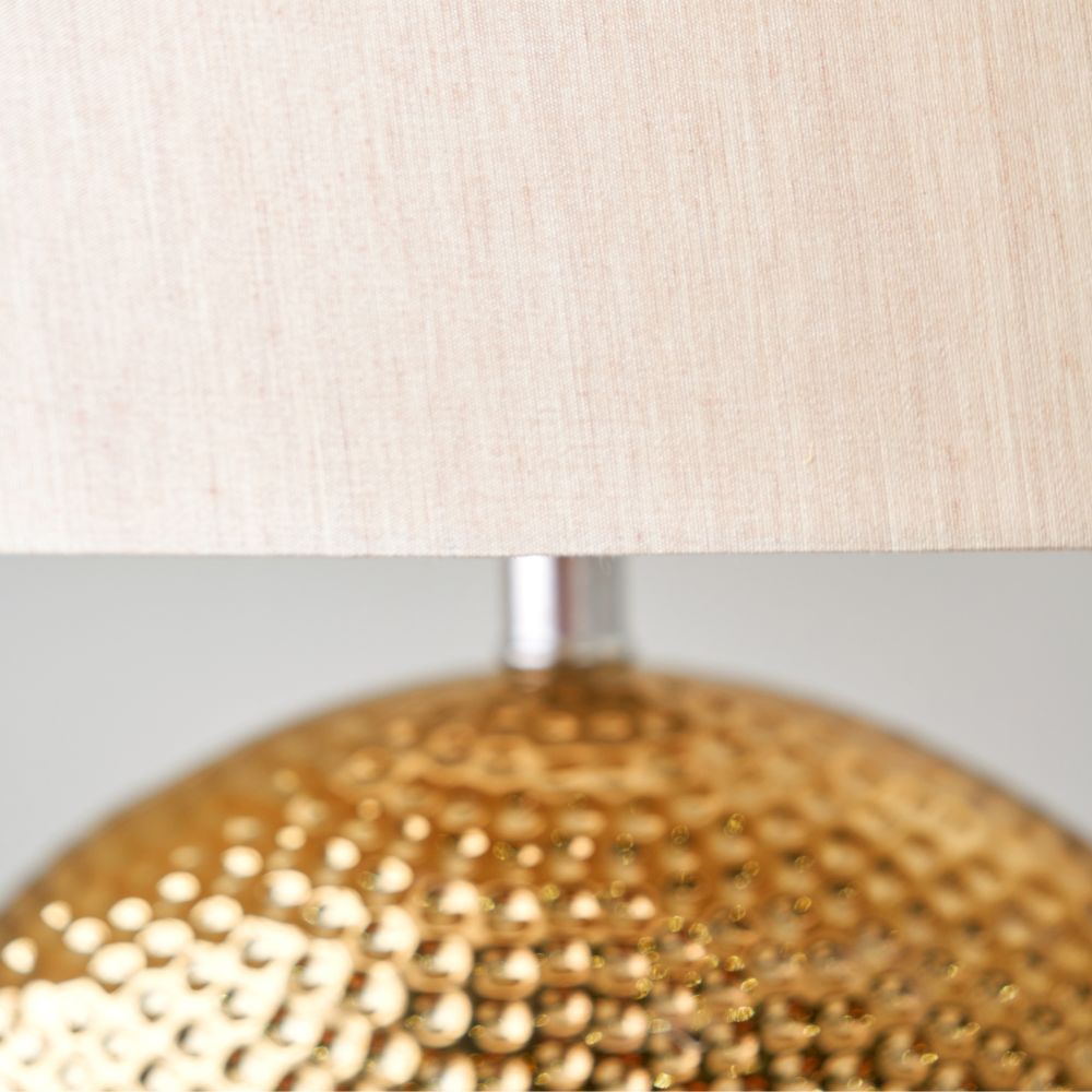 Mabel Ceramic Bronze Dot Textured Table Lamp
