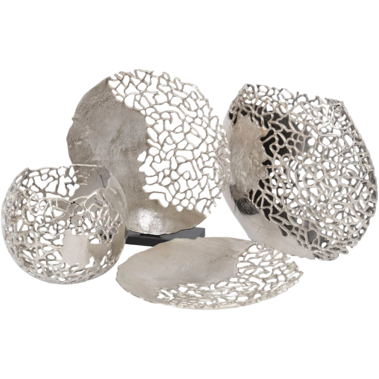 Apo Coral Aluminium Spherical Vase
