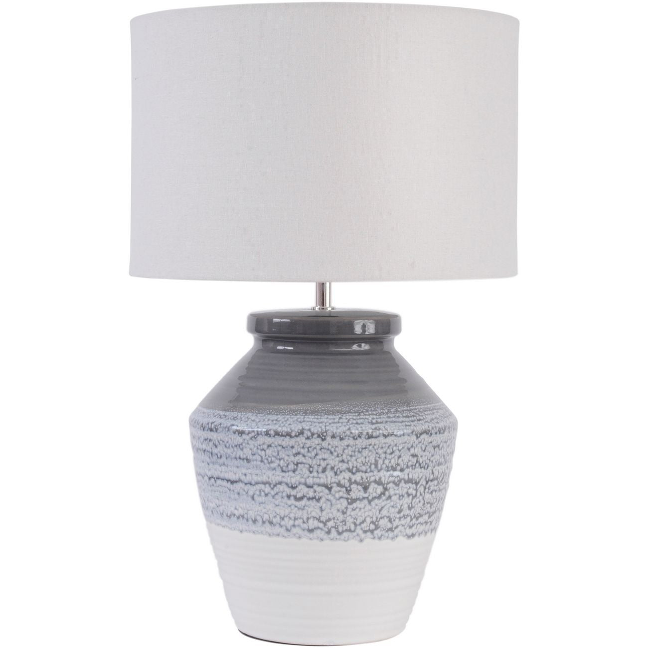 Skyline Ceramic Grey and Blue Table Lamp