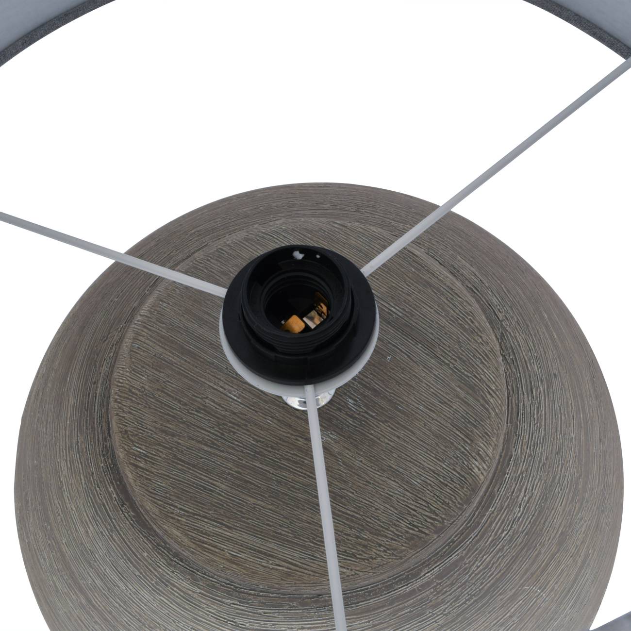 Baslow Etched Ceramic Grey Large Table Lamp