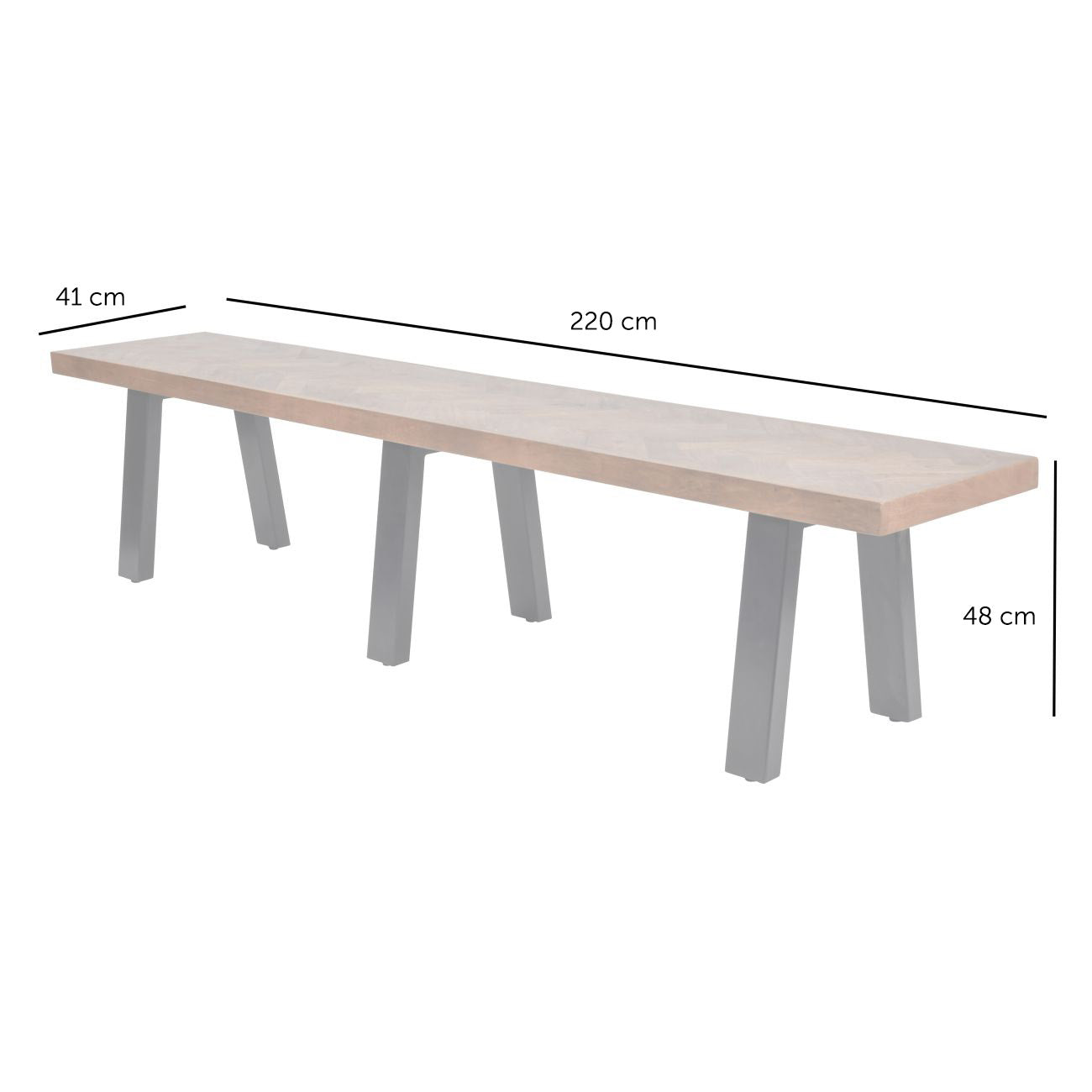 Burnham II Herringbone Dining Bench