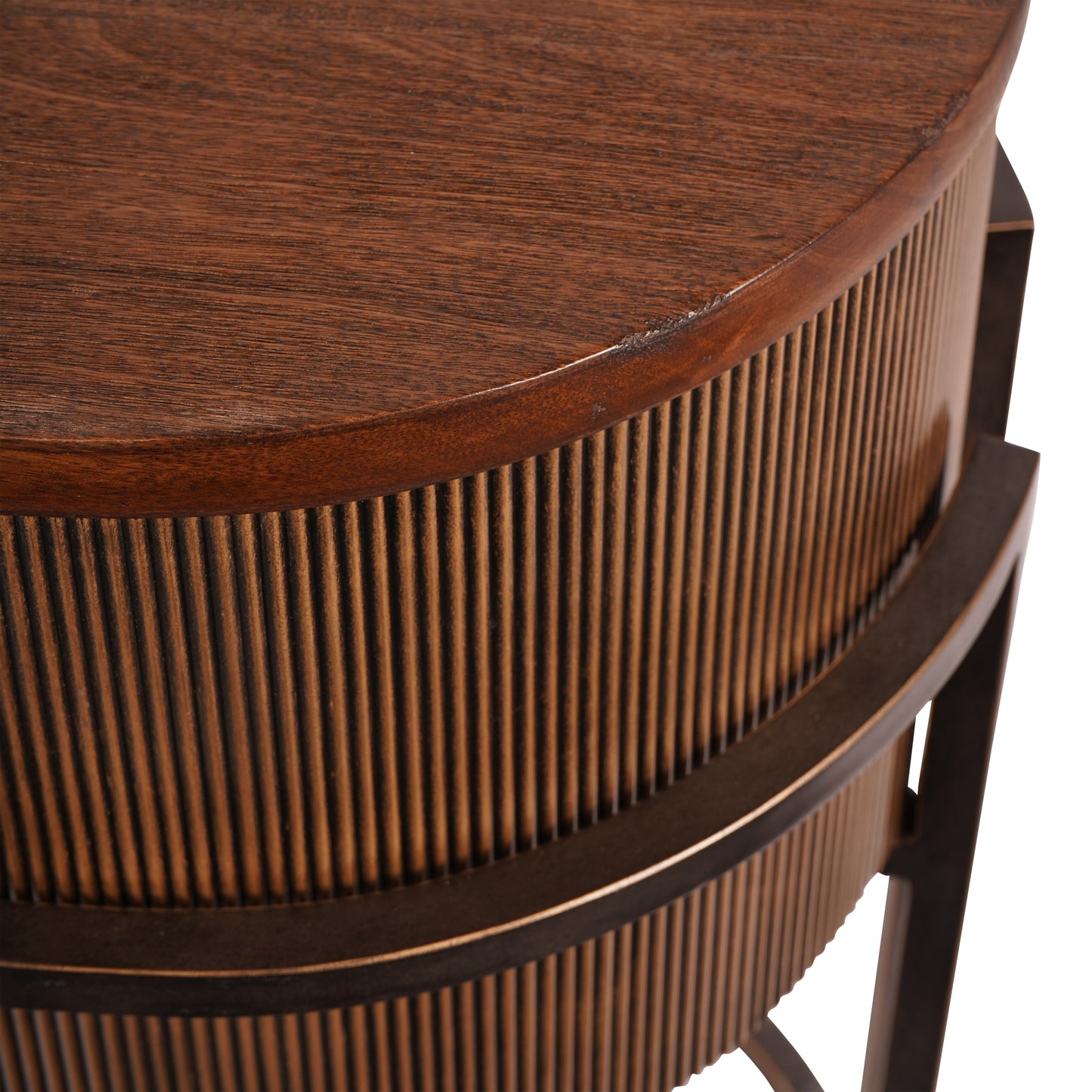 Hunter Corrugated Gold Console Table