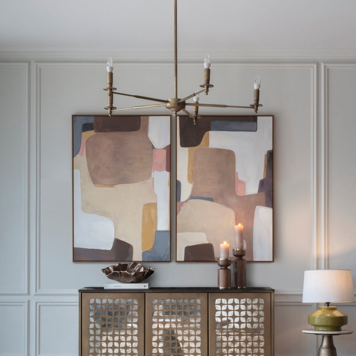 Blythe Brass 5 Light Chandelier