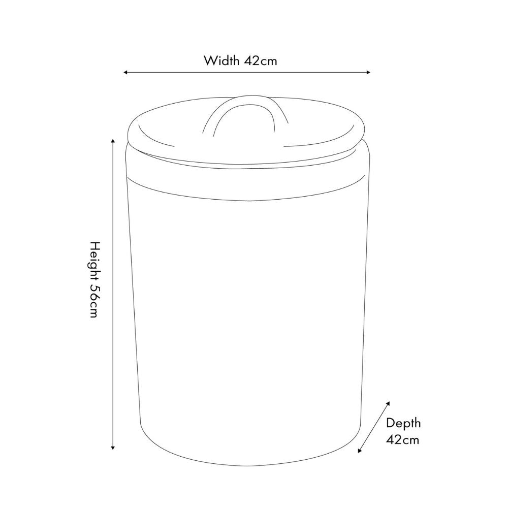 Rattan Brown Round Linen Basket