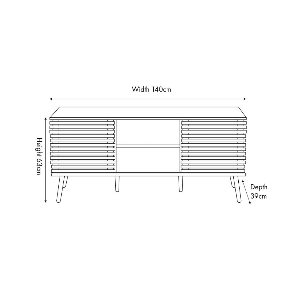 Larvik Natural Eucalyptus Wood Sideboard