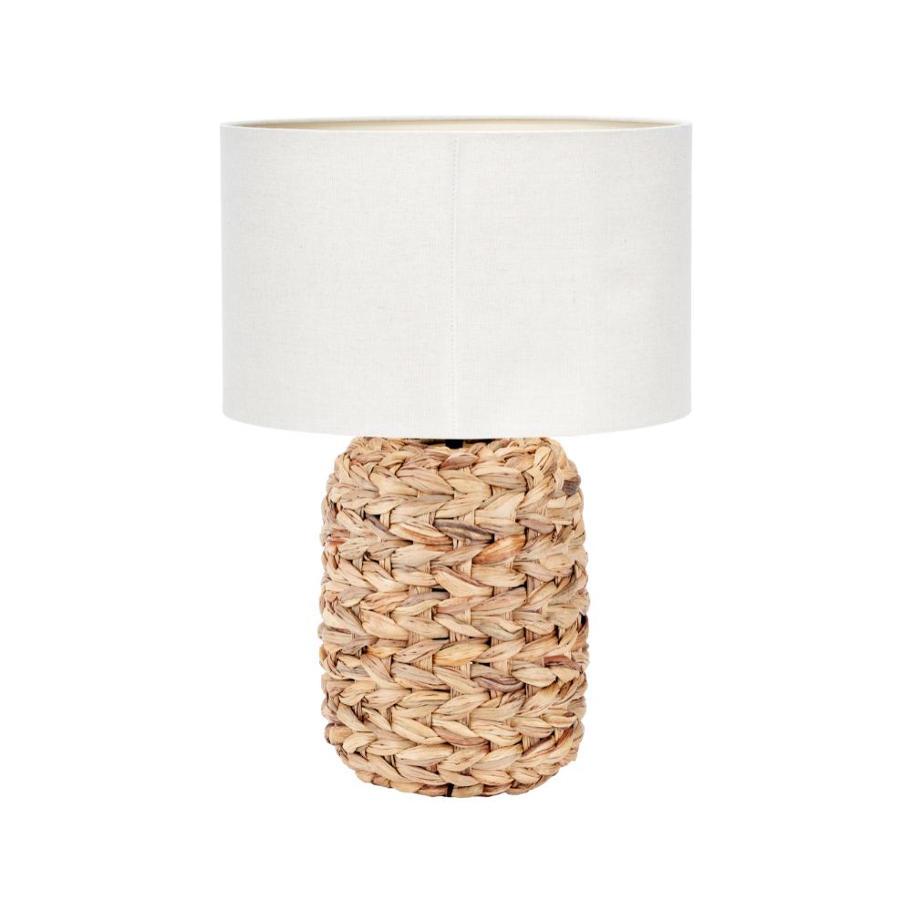 Zadi Water Hyacinth Natural Plaited Tall Table Lamp
