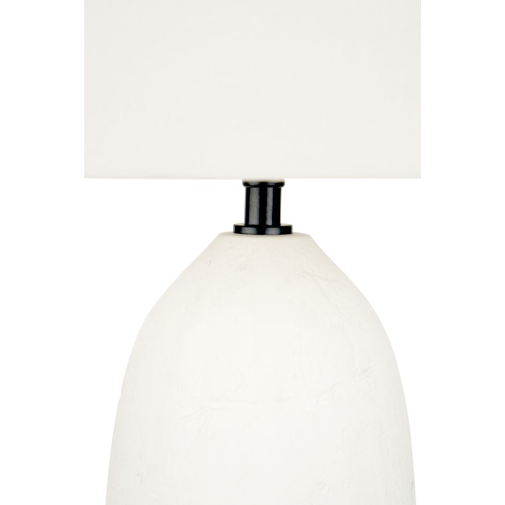 Ceramic Erika White Vintage Textured Table Lamp