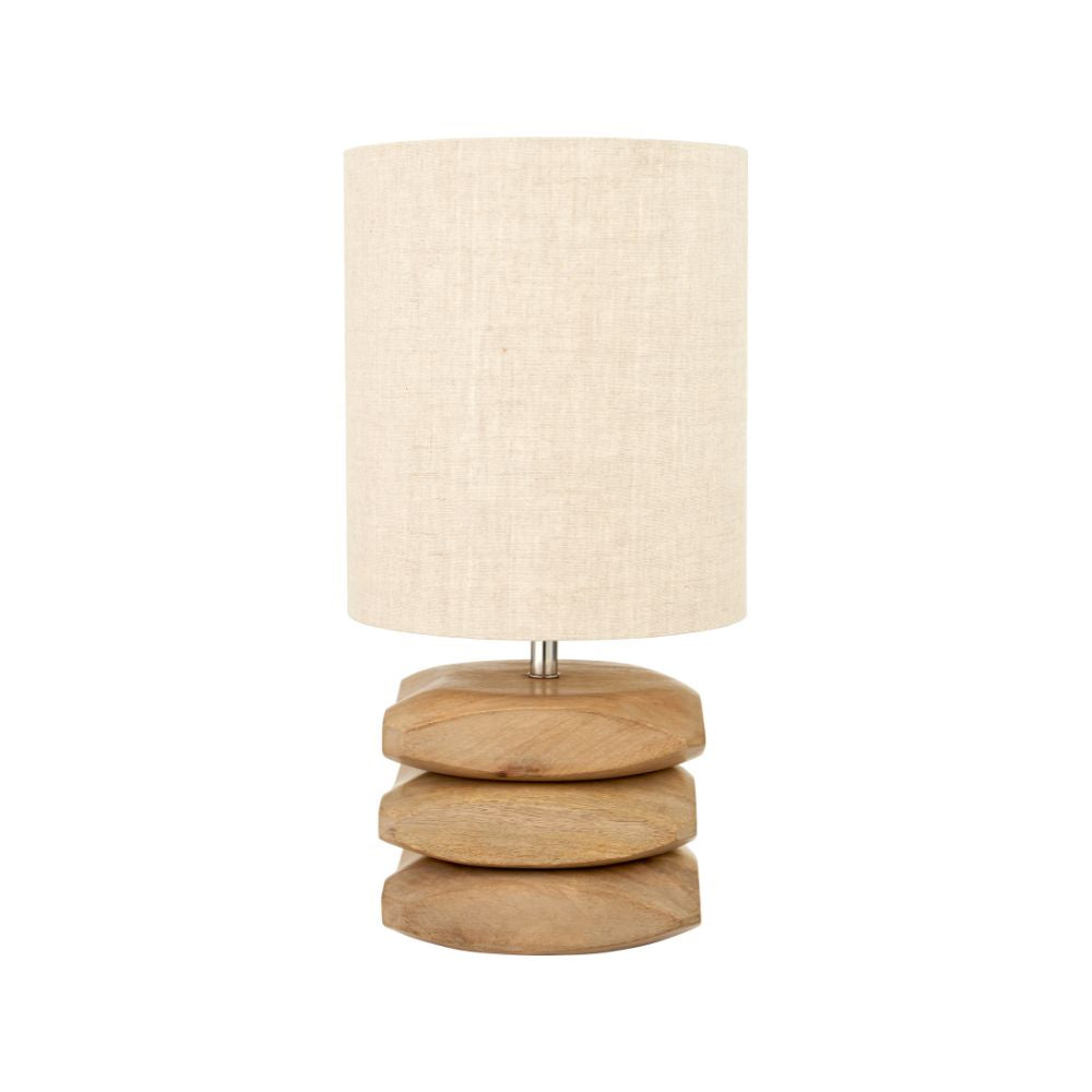 Amir Mango Wood Natural 3 Pebble Table Lamp