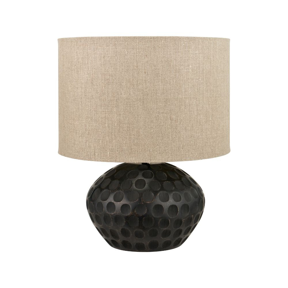 Dante Mango Wood Antique Black Table Lamp
